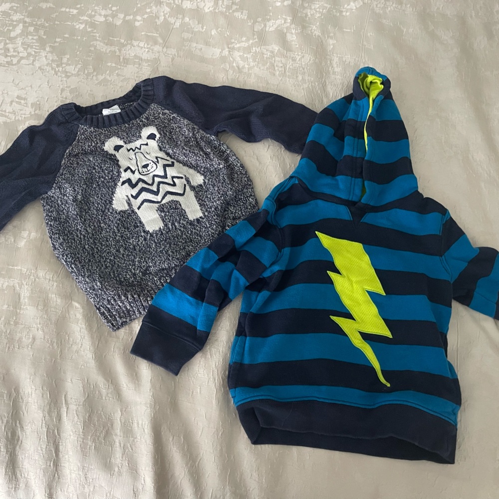 Gymboree sweater and Gymboree hooded sweatshirt (sold together)